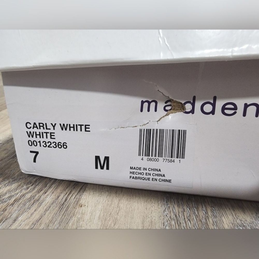 Madden Girl Women's Carly Espadrille Wedge Sandal White Size 7 - New in Box - Picture 10 of 11